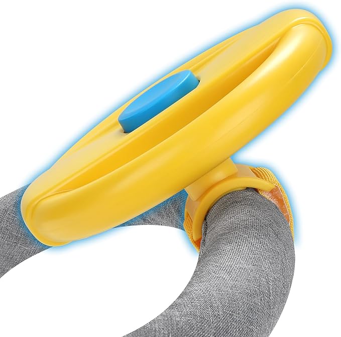 Accmor Stroller Steering Wheel Toy, Pretend Driving Simulated Steering Wheel for Baby Stroller Shopping Carts, Universal Detachable Funny Stroller Shopping Carts Toy Attachment Accessories