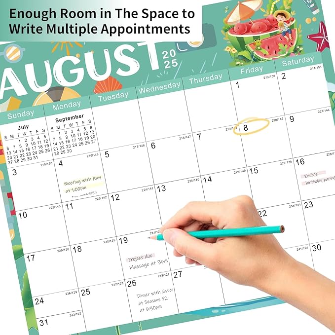 2025-2026 Magnetic Fridge Calendar 18 Monthly Magnetic Calendar for Refrigerator 2025-2026 Wall Calendar Planner Runs from February 2025 Until July 2026 Easy Organizing Markers Tearable (Festive)