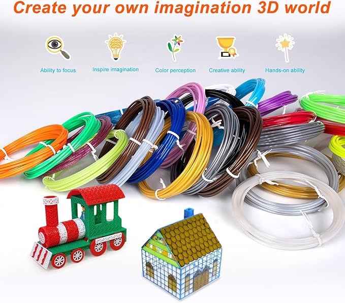 40 Colors PLA 3D Pen Filament Refills Compatible with SCRIB3D MYNT3D PIKA3D 3D Pen Most 1.75mm 3D Prining Pens NOT FIT 3Doodler Start Pen