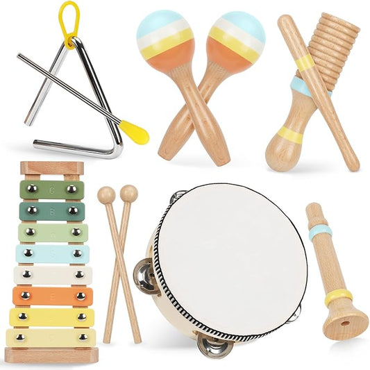 Toys for 1 2 3 4 Year Old Boys Girls, Musical Instruments Set for Toddler Age 1-2 2-3 3-4, Baby Montessori Toy Gifts for Early Learning, Christmas Birthday Gift for Toddler Boy Girl Toys