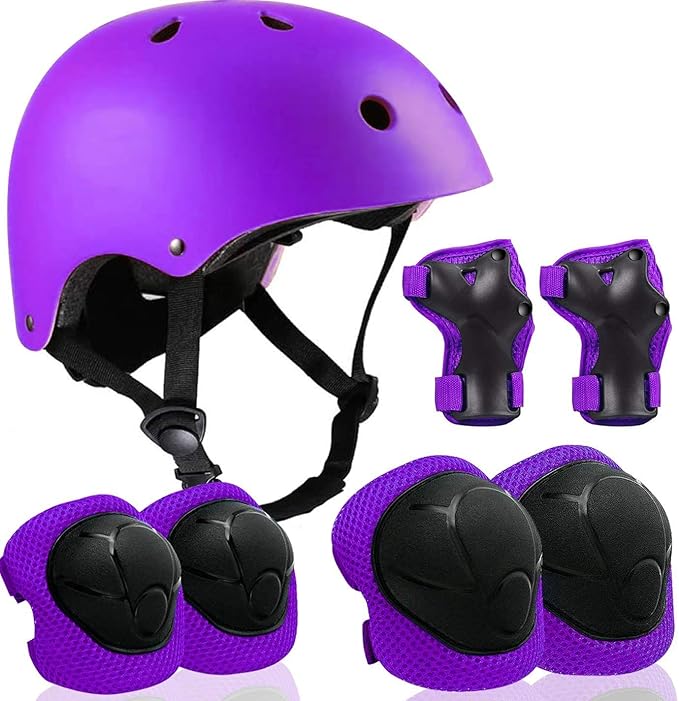 Adjustable Helmet for Ages 3-16 Kids Toddler Boys Girls Youth,Protective Gear with Elbow Knee Wrist Pads for Multi-Sports Skateboarding Bike Riding Scooter Inline skatings Longboard Roller Skate