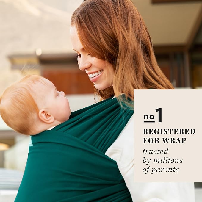 Moby Baby Wrap Carrier Classic for Newborns to Toddlers (8-33lbs), Infant Sling Carrier, Lightweight & Hands Free Design, Adjustable for All Body Types (Pacific)