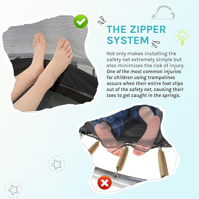 SkyBound 14 FT 12 FT 10FT 8FT 6FT Springless Trampoline for Kids and Adults - Recreational Trampolines with AntiRust Coating - Bungee Cords Outdoor Trampoline for Kids - No-Gap Design Zipper System