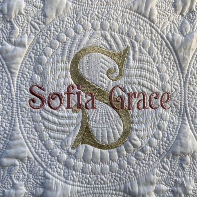 Personalized Baby Blanket Quilt | Monogrammed Blankets for Boys and Girls | Embroidered Baby Gifts | (Dino)