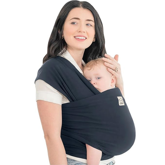 KeaBabies Baby Wrap Carrier - All in 1 Original Baby Carrier Newborn to Toddler Sling, Easy to Wear, Hands Free Bonding, Lightweight, Breathable Infant Wraps (Midnight)