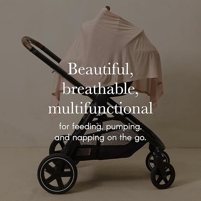 Solly Baby Nursing Cover, Ultra-Breathable, Lightweight Breastfeeding Cover-Up, Buttery-Soft Fabric, Universal Fit, Postpartum Essentials, Newborn Must Haves, Ballet