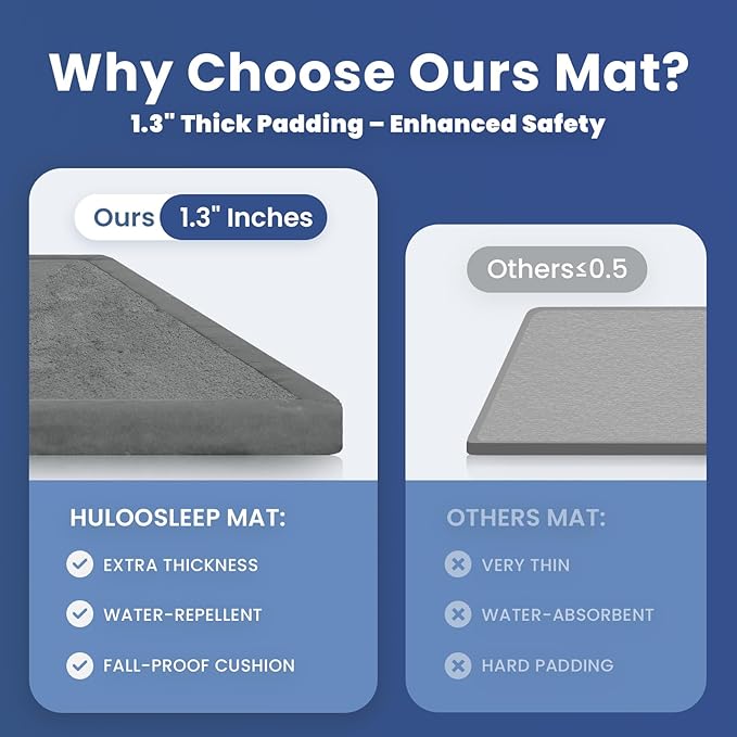 Baby Play Mat for Floor,1.3" Thick Elasti-Foam 74×50 Playpen Mat for Toddlers Infant kids,Water-Repellent Soft Coral Velvet for Tummy Time, Non-Slip Backing for Crawling,Tatami Style(Dark Grey)