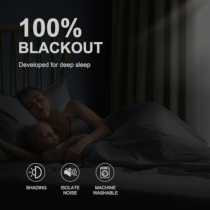 NICETOWN 100% Blackout Curtains for Bedroom 84 inch Long Thermal Insulated Blackout Curtains for Living Room, Energy Saving Grommet Drapes for Patio Door (1 Pair, Cream, 42W x 84L)