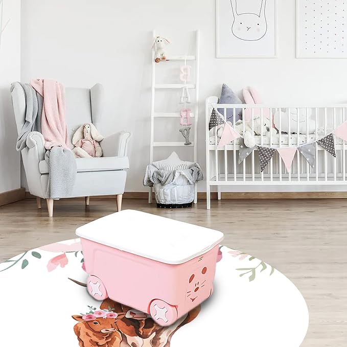 Custom Nursery Crib Bedding Set: Personalized Name 4 Piece Highland Cow Theme Baby Crib Sets for Girls - Toddler Double Layer Blanket Set, Comfortable Crib Bed Sheets for Baby Toddlers