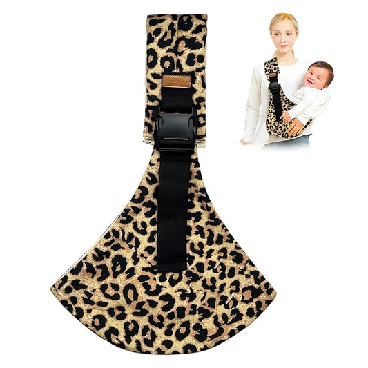 Baby Sling Carrier,Toddler Carrier, 2025 New Baby Sling,Portable and Lightweight Sling,Non-Slip Hip Seat Carrying 10-30lbs(Leopard Print)