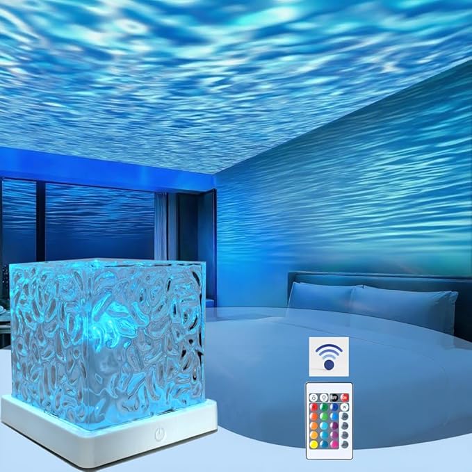 Ocean Wave Projector Light - 16 Color LED Star Night Light with 4 Modes,Galaxy Projector Light for Bedroom, Home Theater, Ceiling Decor