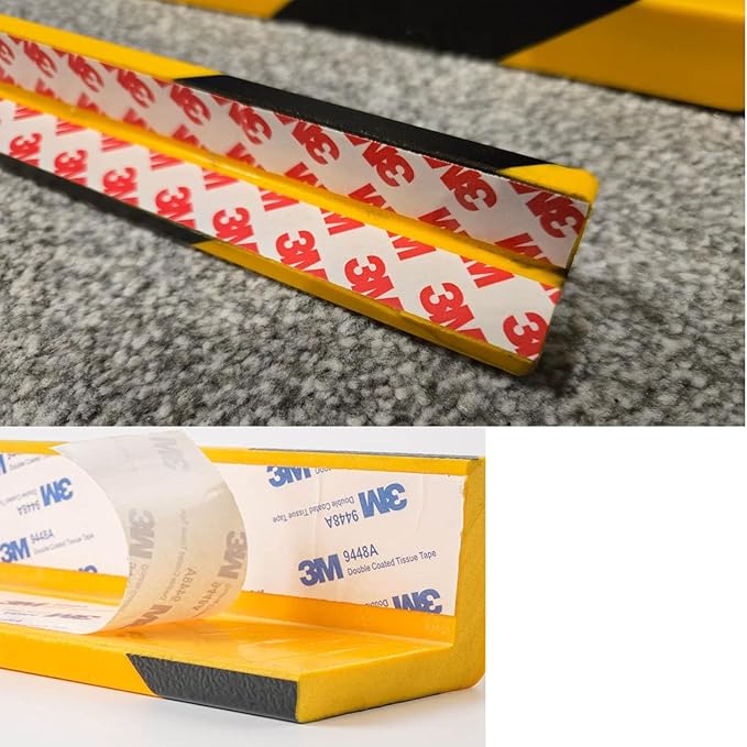 L-Shaped/Circular Edge Protector – 19" Durable Polyurethane Foam, High-Visibility Yellow/Black Stripes & Corner Safety Bumper for Impact Protection