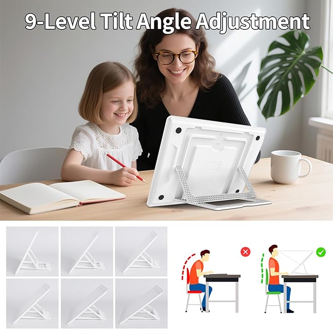 TOHETO Rechargeable A4 Light Board with Stand, Bag, Super Bright Magnetic Light Pad with Side Buttons, Wireless Light Box for Tracing and Drawing, Cordless Light Table for Diamond Painting, Sketching