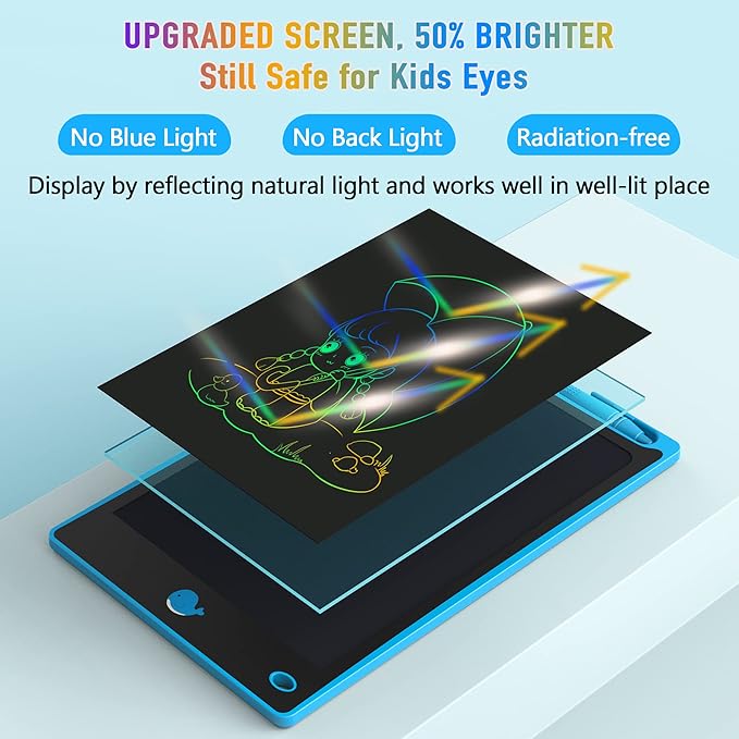 Hockvill LCD Writing Tablet for Kids 8.8 Inch, Toys for Girls Boys Drawing Pad for 3 4 5 6 7 Year Old Kids Toys, Children’s Day Gift Toddler Doodle Board Travel Essentials, Birthday Gift for Children