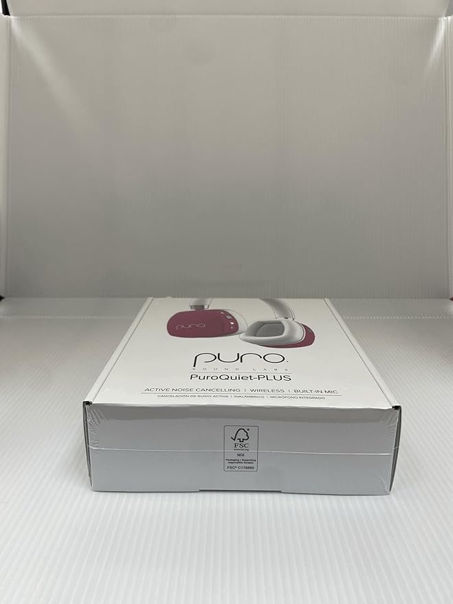 Puro Sound Labs PuroQuiet Plus Noise Cancelling Headphones for Kids, Bluetooth Kids On Ear Headphones with Mic, Lightweight On-Ear Design, Studio-Grade Sound (Pink)