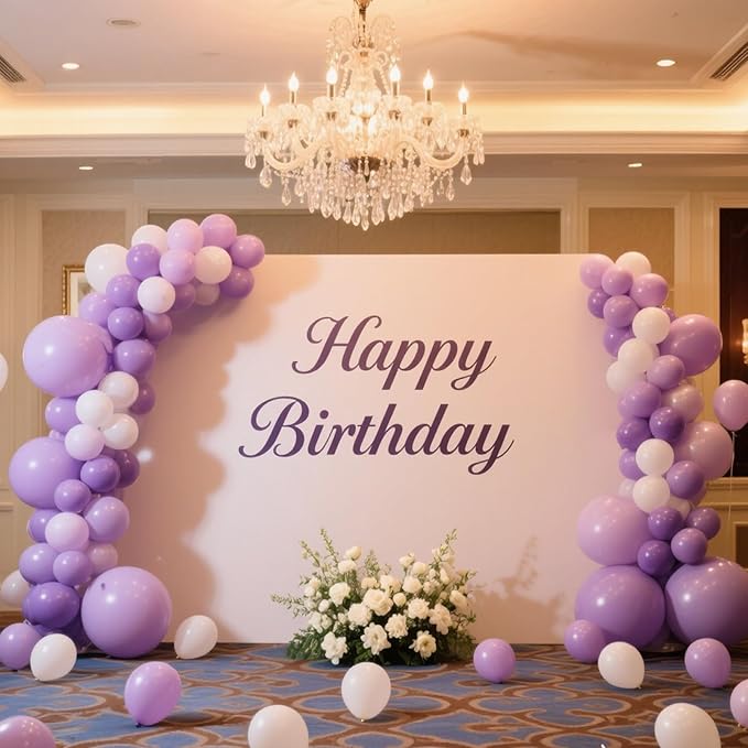 140pcs Purple Round Balloons Different Sizes 18 12 10 5 Inch Latex Balloons for Arch Decoration Party Balloon Kit for Graduation Birthday Party Wedding Balloon Baby Shower Decoration