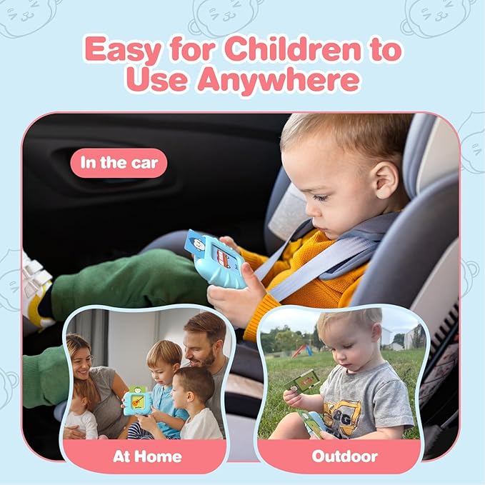 296 Sight Words Talking Flash Cards for Toddlers 1 2 3 4 5 6 Year Old, Pocket Speech, Sensory Speech Therapy Toys, Learning Toys for Montessori and Autism Children, Gifts for Boys (Blue)