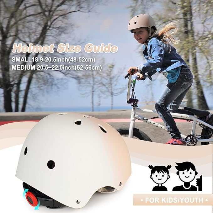 Kids Bike Helmet,Toddler Skateboard Helmets for Ages 2-3-5-8-14 Years Boys Girls，Adjustable Multi-Sport Bicycle Skateboarding Football Roller Skating Scooter Rollerblade Balance Bike Helmet