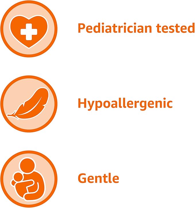 Amazon Basics Tear-Free Baby Hair and Body Wash, Lightly scented, 13.6 Fluid Ounce, 1-Pack