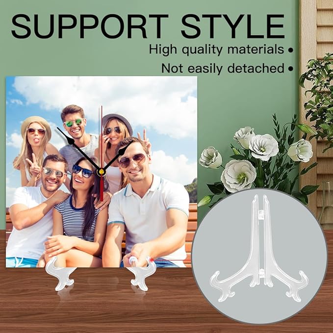 Generic Custom Clocks for Walls Personalized Clocks with Photo Text Logo That PVC Customized Round Silent Clock for Living Room Wedding Friend Family Lover, 12inch-30cm