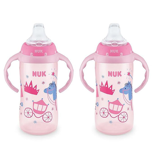 NUK Learner Cup, 10 oz, 8+ Months, 2 Count – BPA Free, Spill Proof Sippy Cup