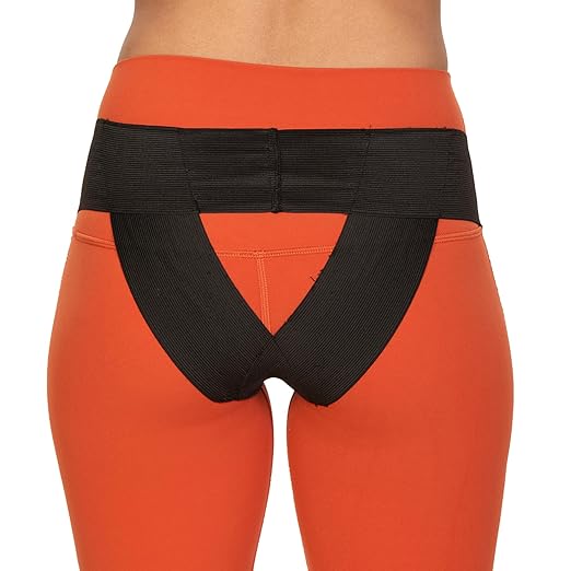 Patented Women’s Pelvic Floor Orthotic Support Belt ― Uterus Pain Relief Girdle for Prolapsed Bladder, Vulvar Varicosities, Postpartum Recovery, SPD | Low Waist - Black (M)