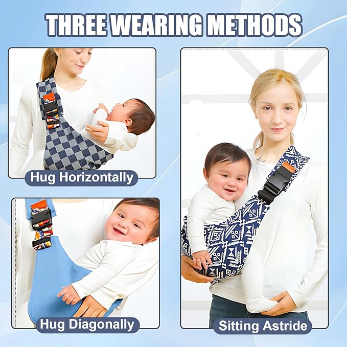 Baby Sling Carrier 2025 Baby Carrier Newborn to Toddler Sling Lightweight Baby Carrier Sling with Adjustable Straps Toddler Carrier Baby Wrap Sling for 10-30 lbs(Leaf)