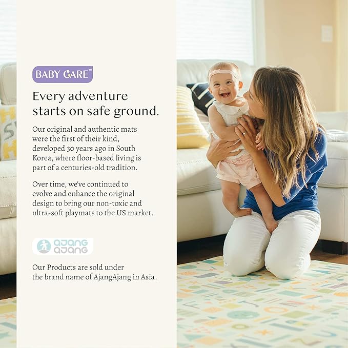 Baby Care Play Mat (Medium, Nordic Trails - Tribal) 73’’ x 49’’ Original One-Piece Reversible Rollable Waterproof Firm PVC Play Mat for Infants, Babies, Toddler, and Kids