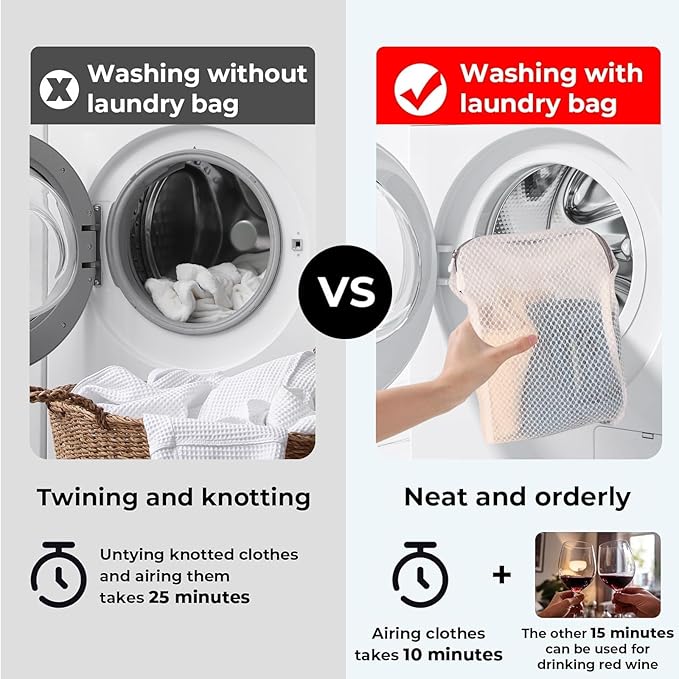 4 Pack Mesh Laundry Bag Mesh Laundry Bags Laundry with Handle for Washing Socks, Baby Items, Lingerie, Travel Garments (BEIGE, 4)