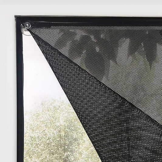 SCHRLING No Drill Cordless Light Filtering Window Shade, Transparent Temporary Shade for Filtering Glare, 39" W x 63" L with Suckers, for Living Room, Bedroom