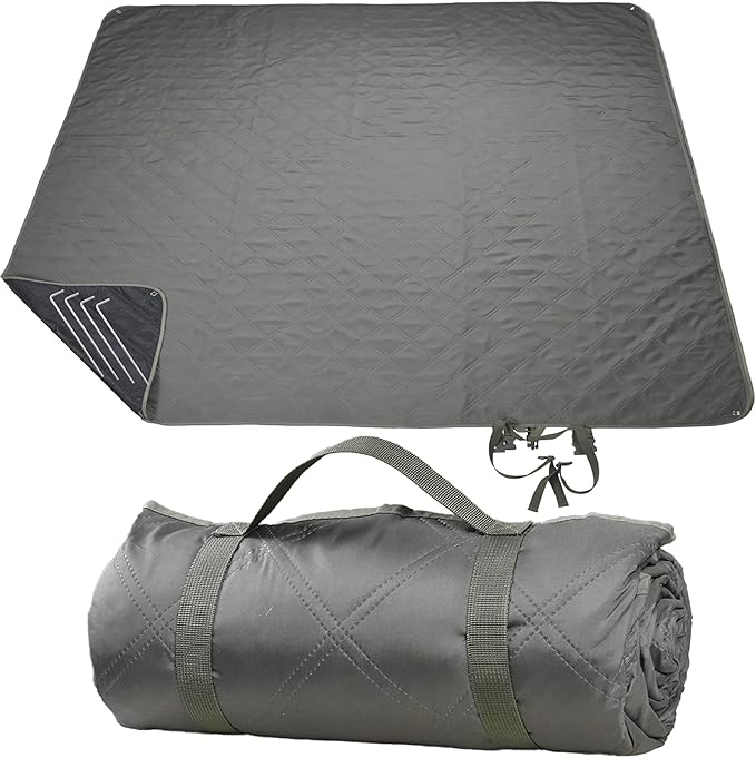 Waterproof Picnic Blanket 80 * 60 in Portable with Carry Strap for Beach Mat or Family Outdoor Camping Party, Park Blanket for Grass Park, Hiking, Travel