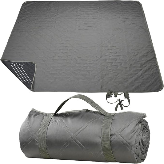 Waterproof Picnic Blanket 80 * 80 in Portable with Carry Strap for Beach Mat or Family Outdoor Camping Party, Park Blanket for Grass Park, Hiking, Travel