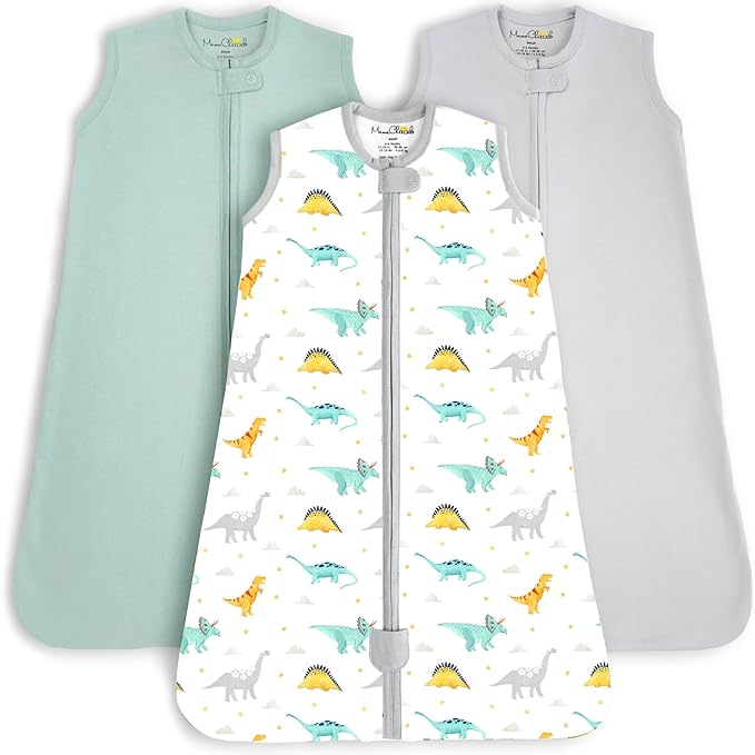 Mama Cheetah Baby Sleep Sack 0.5 TOG, Organic Cotton Baby Wearable Blanket with Two-Way Zipper, Swaddle Transition Baby Sleeping Bag for Newborn Infant Toddler Boy Girl, 6-12 Months