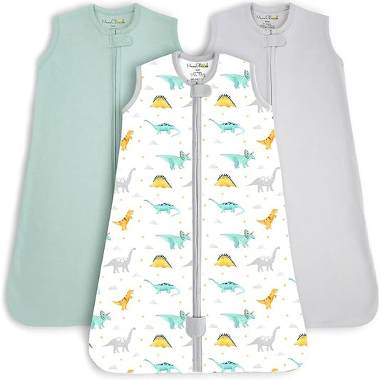 Mama Cheetah Baby Sleep Sack 0.5 TOG, Organic Cotton Baby Wearable Blanket with Two-Way Zipper, Swaddle Transition Baby Sleeping Bag for Newborn Infant Toddler Boy Girl, 0-6 Months