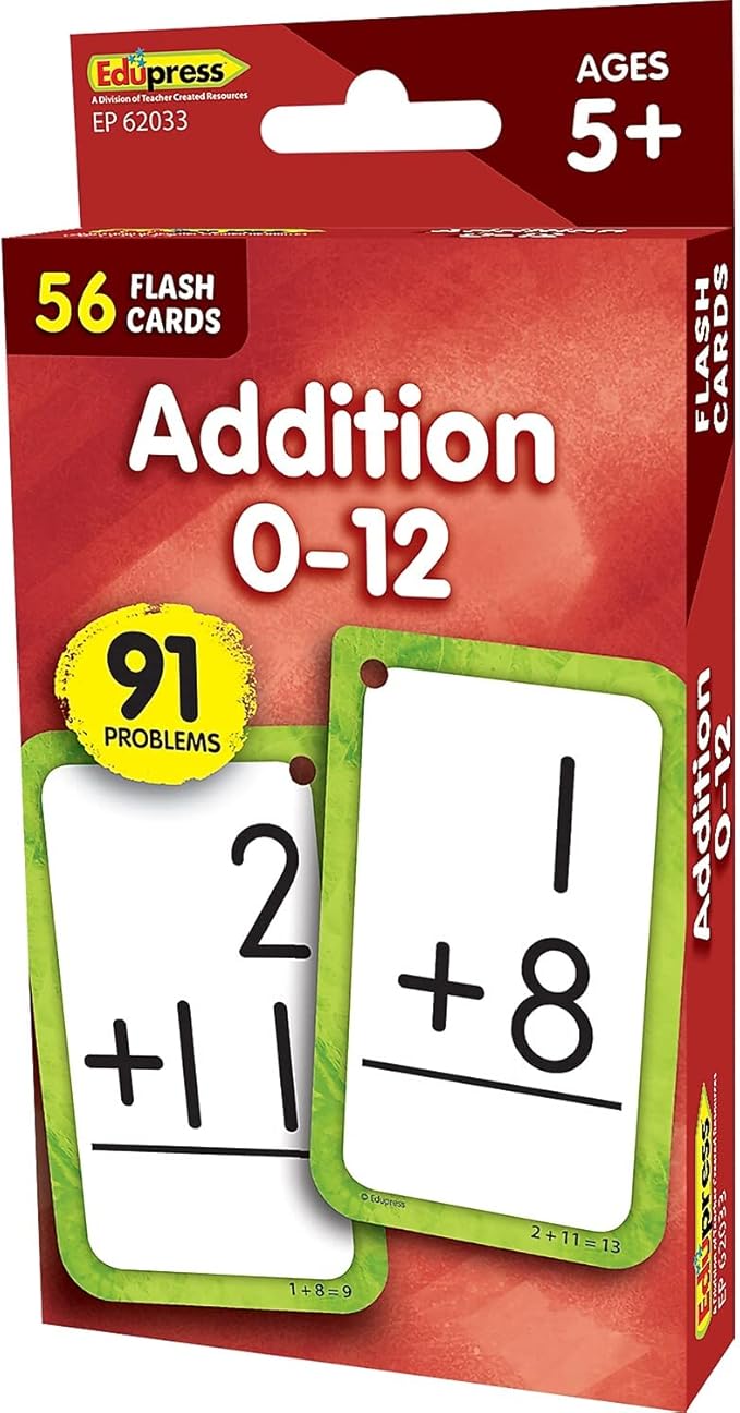 Teacher Created Resources Addition 0-12 Flash Cards (EP62033)