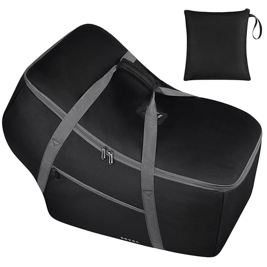 Infant Car Seat Travel Bag Fit Nuna Pipa All Model Car Seat and Base, Fit Doona Baby Stroller, Padded Car Seat Bags for Air Travel, Gate Check Bag with Side Pocket, 5 Protective Feet, Storage Bag