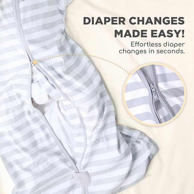 Mama Cheetah Baby Sleep Sack with Sleeves, 0.5 TOG Organic Cotton Wearable Blanket and Two-Way Zipper, Swaddle Transition Long Sleeve Sleeping Bag for Newborn Infant Toddler, 24-48 Months