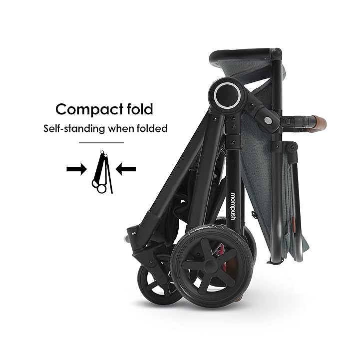 Mompush Ultimate 2 Baby Stroller for Infant and Toddler with Newborn Mode and Reversible Seat, All-Terrain Stroller with All-Wheel Suspension, Includes Car Seat Adapter and Large Storage Basket