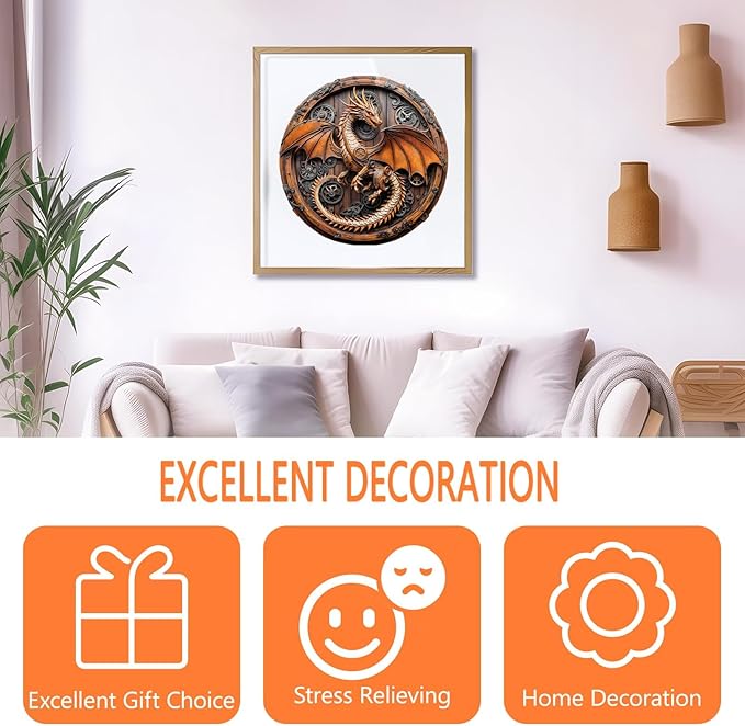Wooden Puzzles for Adults, Mechanical Dragon Wooden Jigsaw Puzzles for Adults, Wood Puzzles Adult, Unique Animal Shape, Gifts for Friends and Family, Wall Art Canvas Puzzle (M -11.4*11.3in -200 pcs)