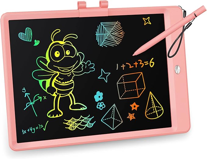KOKODI LCD Writing Tablet, Valentines Day Gifts for Kids,10 Inch Colorful Toddler Doodle Board Drawing Tablet, Erasable Reusable Electronic Drawing Pads, Educational and Learning Toy for Kids