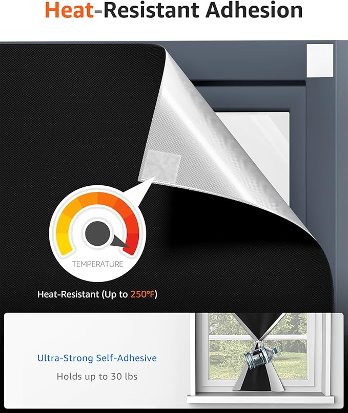 Sumobaby Blackout Curtains for Bedroom Portable 102”x59”Black Out Window Cover with Heat-Resistant Hook&Loop Tape,100%Blackout Shades,NoDrill Blinds for Windows DIY Cut Fit for Nursery&Dorm Room,Black