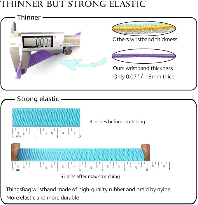 ThingsBag 4 Pack Kids Bracelet for AirTag, Holder with Adjustable Stretchy Nylon Watch Band, Anti-Lost for Apple Air Tag Case Loop for Child, Toddler, Wallet, AirTag Wristband Kids (Colorful)