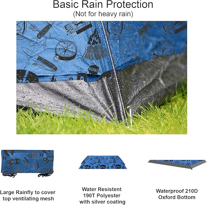 KidzAdventure 2 in 1 Indoor/Outdoor Tent for Kids, Small 1 or 2 Toddler/Kids Tent, Backpacking, Lightweight and Easy Pop up, Ideal for Backyard, Outside Camping, or Play Fort