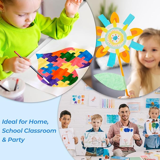 Nicpro 18 Colors Liquid Watercolor Paint Set, 8.45oz Large Bulk Liquid Watercolor Paint, Non-Toxic Water Colors Painting Supplies for Art Activity, Craft DIY, Poster, School, Home, Classroom, Party