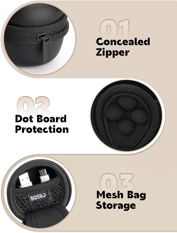 Carrying Case for Babelio White Noise Machine, Mini Sound Machine Protective Compact Traveling Storage Bag, Scratches Shockproof Waterproof (Only Case) (Black, S)