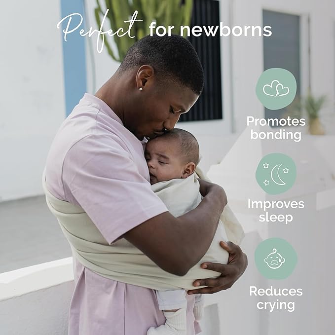 Boba Ring Sling - Newborn to Toddler Carrier, Lightweight & Breathable, Hip-Healthy, Front & Hip Carry, 8-35 lbs (Pampas)