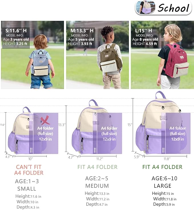 Kids Backpack for Girls: Girls Backpack 6-10 - Kindergarten Elementary School Bookbag for Girl