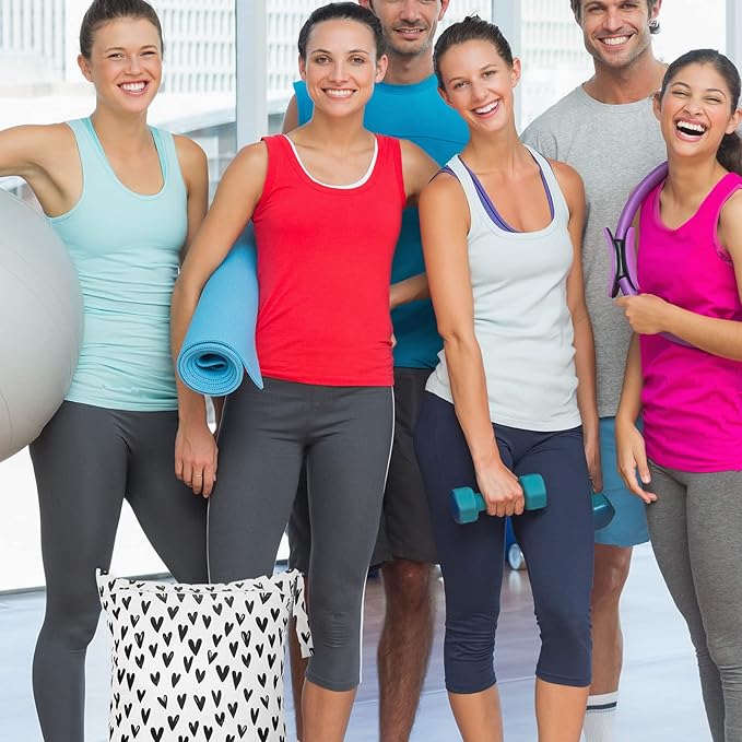 Shappy 2 Pcs Large Travel Laundry Bag Washable Waterproof Wet Dry Large Dirty Clothes Bag Bathing Workout(Solid Gray, Heart)