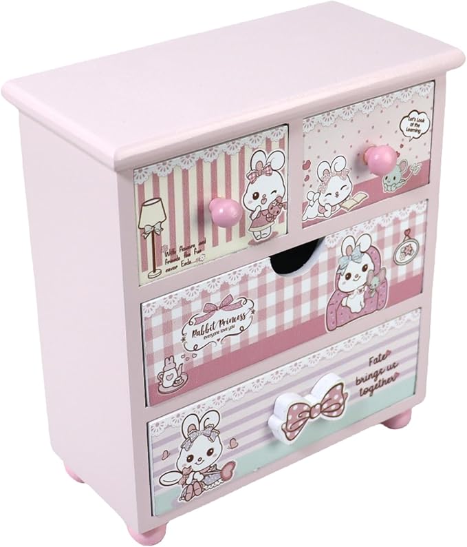 Children Jewelry Box for girls Pink Cute bunny girls jewelry box Little girl birthday christmas Gift kids jewelry box Organizer