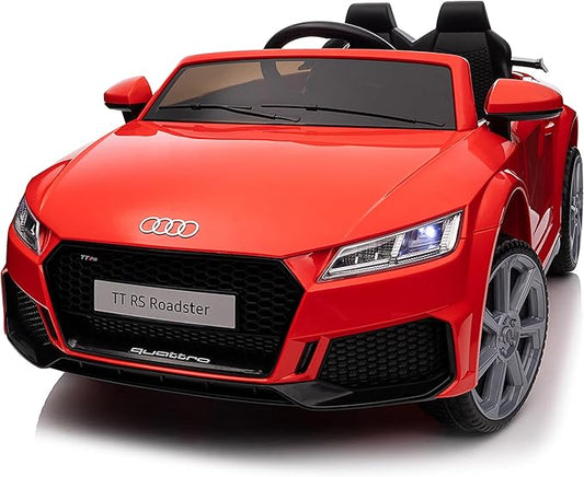 Electric Car for Kids, Licensed Audi 6V Kids Ride on Car Toy for Toddlers with Remote - Red
